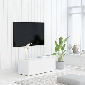 Έπιπλο Τηλεόρασης Λευκό 80 x 34 x 30 εκ. από Μοριοσανίδα - Λευκό
