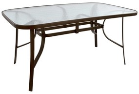 Τραπέζι Ορθογώνιο Μεταλλικό Καφέ 90Χ150Χ72 Hm5145.02