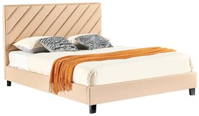 Κρεβάτι διπλό Franky pakoworld pu μπεζ 160x200εκ Model: 279-000007
