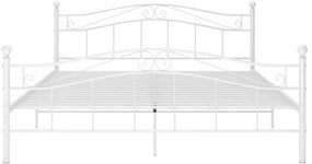 vidaXL Πλαίσιο Κρεβατιού Λευκό 140 x 200 εκ. Μεταλλικό