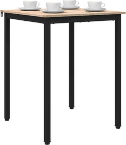 vidaXL Τραπεζαρία Φυσικό 60 x 60 x 75 cm Στερεά ξυλεία πεύκου