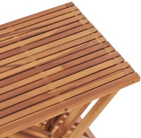 vidaXL Σκαμπό Πτυσσόμενο 40 x 32 x 45 εκ. από Μασίφ Ξύλο Teak