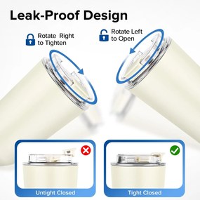 Κούπα Θερμός Ανοξείδωτο BPA Free 355ml - Άσπρο