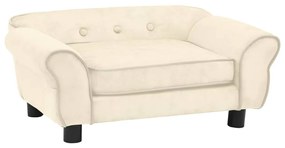 Καναπές - Κρεβάτι Σκύλου Κρεμ 72 x 45 x 30 εκ. Βελουτέ