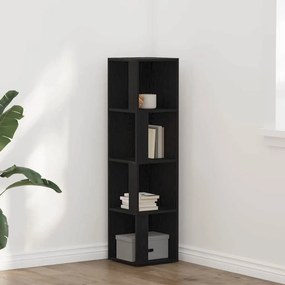 vidaXL Γωνιακά ράφια 33 x 33 x 132 εκ. Επεξεργασμένο Ξύλο Μαύρη Οξυά