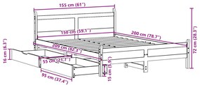 ΣΚΕΛΕΤΟΣ ΚΡΕΒ. ΧΩΡΙΣ ΣΤΡΩΜΑ ΚΑΦΕ ΚΕΡΙΟΥ 150X200 ΕΚ ΜΑΣΙΦ ΠΕΥΚΟ 3309769