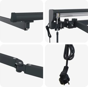 vidaXL Ηλεκτρικό Ανακλινόμενο Κάθισμα Ανθρακί 4 x 3,5 μ Ατσάλι