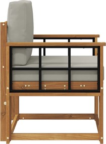 vidaXL Εξωτερικός καναπές Στερεό Ξύλο Ακακίας και Πολυεστέρ