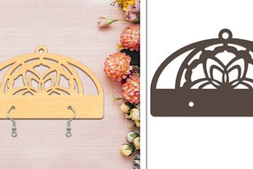 Σετ των 3 Intra απο ξύλο plywood 3mm-4mm πάχος - Στήριγμα σκουλαρίκια Laser Cut Δίασταση 3x3 cm INTRAFABR-103960582