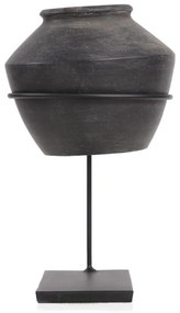 Βάζο Με Βάση 0490130 20x20x33  Black Soulworks Ceramic