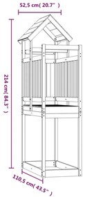 Πύργος Παιχνιδιού 52,5x110,5x214 εκ. Εμποτισμένο Ξύλο Πεύκου - Καφέ