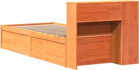 vidaXL Σκελετός Κρεβ. Χωρίς Στρώμα Καφέ Κεριού 75x190 εκ Μασίφ Πεύκο