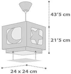 MoonLight Gray παιδικό φωτιστικό (63232[E]) - 63232E
