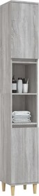 vidaXL Ντουλάπι Μπάνιου Γκρι Sonoma 30x30x190 εκ. Επεξεργασμένο Ξύλο