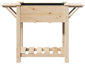 vidaXL Γλάστρα Κήπου με Ράφια 111x37x76 εκ Μασίφ Ξύλο Πεύκου