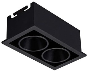 Σποτ Χωνευτό VK/04299/B/C/2 9,9x5,6x4,5cm Led 947Lm 7W 4000K Black VKLed Ορθογώνιο