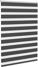 vidaXL Ζέβρα τυφλή Μαύρο Πλάτος υφάσματος 90,9 εκ. Πολυεστέρας