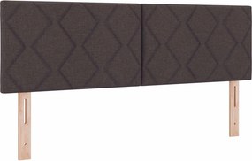 vidaXL LED κεφαλάρι Ανοιχτό γκρι 160 cm ύφασμα