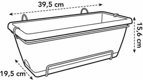 Βάζο Λουλουδιών Elho Μαύρο Ανθρακί Πλαστική ύλη Ορθογώνιο Σύγχρονη