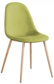 CELINA καρέκλα Μεταλλική Φυσικό/Ύφασμ.Πράσινο 45x54x85cm ΕΜ907,3