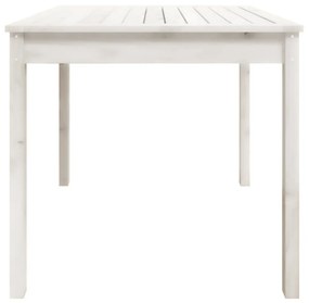 Τραπέζι Κήπου Λευκό 82,5 x 82,5 x 76 εκ. από Μασίφ Ξύλο Πεύκου - Λευκό