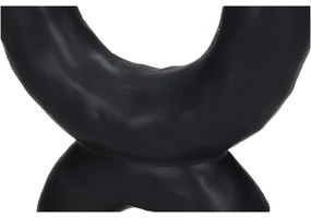 Κηροπήγιο Μαύρο Κεραμικό 16.5x5.5x21.5cm