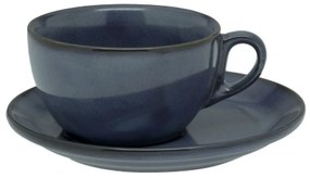 Φλυτζάνι Καφέ Cappucino Με Πιατάκι Azaro 47.800.16 290ml Blue Cryspo Trio Πορσελάνη