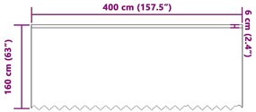 vidaXL Κουρτίνες με κουρτίνες Άλλο Λευκό 400 x 160 cm Πολυεστέρας