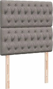 vidaXL Κρεβάτι Boxspring με Στρώμα Taupe 80x200 εκ. Υφασμάτινο