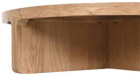 Τραπεζάκι Καφέ Home ESPRIT Φυσικό Eiketre 121 x 121 x 32 cm