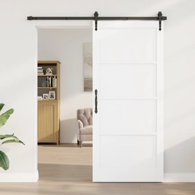 vidaXL Εσωτερική Πόρτα 'ORKDAL' Λευκή 93x211x4 εκ. Σολίδικη Πόρτα από Πεύκο