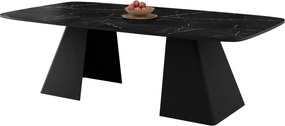 Τραπέζι Nova Επεκτεινόμενο-Μαύρο Μάρμαρο - Μαύρο