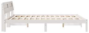 vidaXL Σκελετός Κρεβατιού Λευκό 160 x 200 cm Συμπαγές ξύλο πεύκου