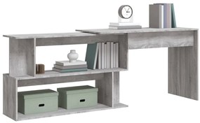vidaXL Γραφείο Γωνιακό Γκρι Sonoma 200x50x76 εκ. Επεξεργασμένο Ξύλο