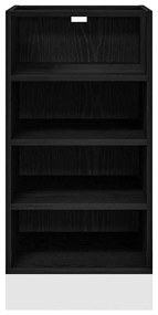 vidaXL Βάση Ντουλάπας Κουζίνας με ράφι Μαύρη δρυς 40 x 44,5 x 81,5 εκ.