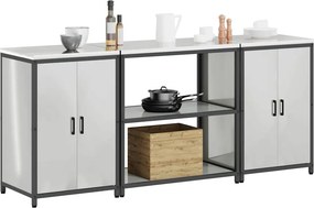 vidaXL Σετ Αποθήκευσης Κουζίνας HATTEM 3 pcs Ασημί