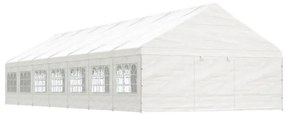 vidaXL Κιόσκι με Τέντα Λευκό 15,61 x 5,88 x 3,75 μ. από Πολυαιθυλένιο