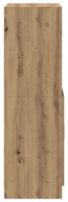 Ντουλάπι Κουζίνας Αρτισιανή Δρυς 57x41,5x131,5 εκ. Επεξεργ.Ξύλο - Καφέ