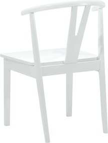 vidaXL Καρέκλα τραπεζαρίας 2 pcs Λευκό και Λευκό Στερεό Ξύλο Ραβέντι