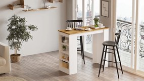 Τραπέζι Μπαρ Atlantic Πεύκο / Λευκό PREGER 120x51.6x101.8