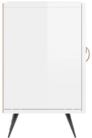 vidaXL Έπιπλο Τηλεόρασης Γυαλ. Λευκό150x30x50εκ.Επεξεργασμένο Ξύλο