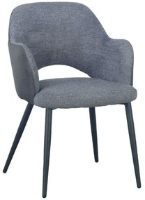 Πολυθρόνα Ascot 03-1065 60x63,5x79cm Dark Grey Metal, Fabric