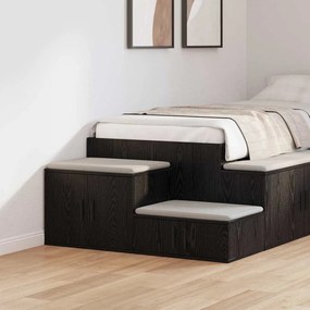 vidaXL Ντουλάπι αποθήκευσης 2 pcs Μαύρη Οξυά 127 x 41 x 40 εκ