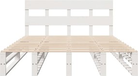 vidaXL Σκελετός Κρεβ. Χωρίς Στρώμα Λευκό 120x190 εκ Μασίφ Πεύκο
