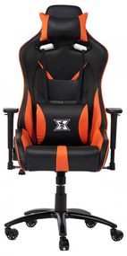 Serioux X-GC01-A3-O Καρέκλα Gaming Δερματίνης με Ρυθμιζόμενα Μπράτσα Μαύρο / Πορτοκαλί