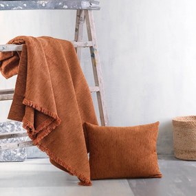 Ριχτάρι Essie Terracotta Ρυθμός Πολυθρόνα 160x180cm Chenille,Βαμβάκι,Polyester