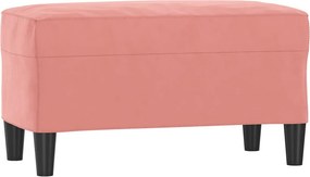 vidaXL Πάγκος Ροζ 70 x 35 x 41 εκ. Βελούδινος