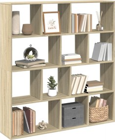 vidaXL Βιβλιοθήκη Χρώμα Sonoma Δρυς 132x29x141,5εκ. Επεξεργασμένο Ξύλο