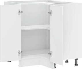 vidaXL Γωνιακό ντουλάπι βάσης κουζίνας "Lucca" High Gloss White