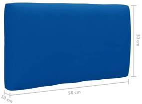 Σαλόνι από Παλέτες Σετ 4 τεμ. Εμποτ. Ξύλο Πεύκου με Μαξιλάρια - Μπλε